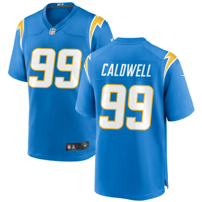 Jamaree Caldwell Los Angeles Chargers 2026 Game Jersey - Powder Blue