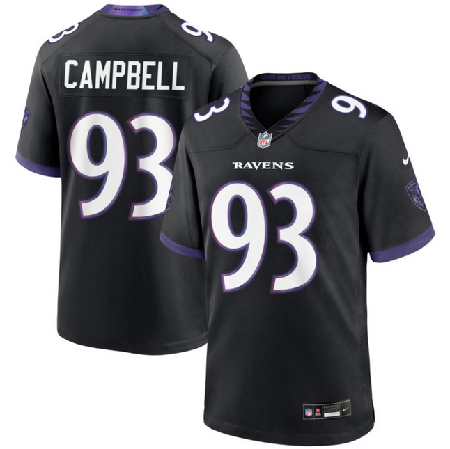 Calais Campbell Baltimore Ravens 2026 Alternate Game Jersey - Black
