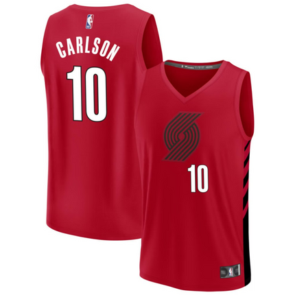 Branden Carlson Portland Trail Blazers 2026 Fast Break Statement Edition Jersey - Red