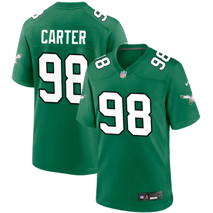 Jalen Carter Philadelphia Eagles 2026 Alternate Game Jersey - Kelly Green