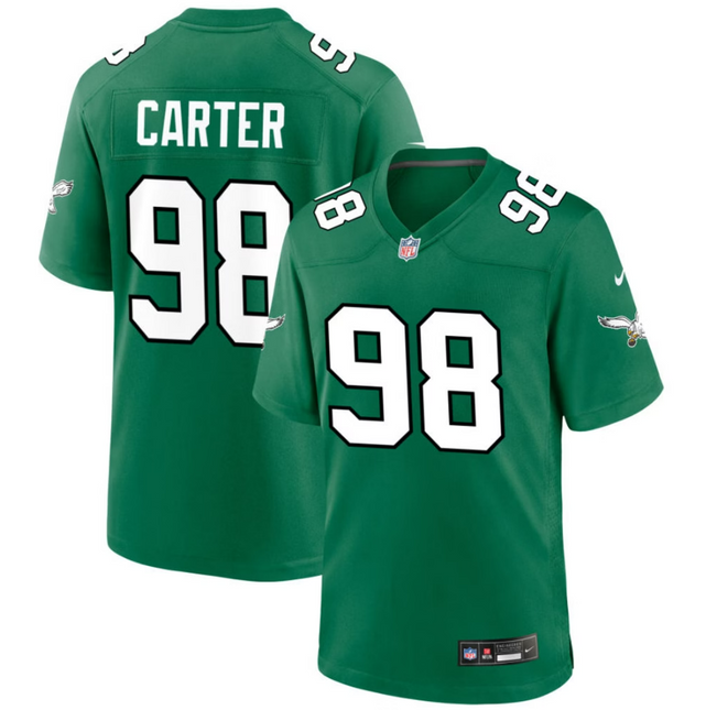 Jalen Carter Philadelphia Eagles 2026 Alternate Game Jersey - Kelly Green