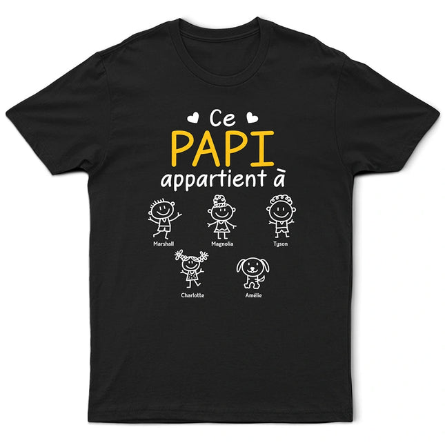 Ce Grand-Père Cette Grand-Mère Ce Papa Cette Maman Appartient À - T Shirt Personnalisé