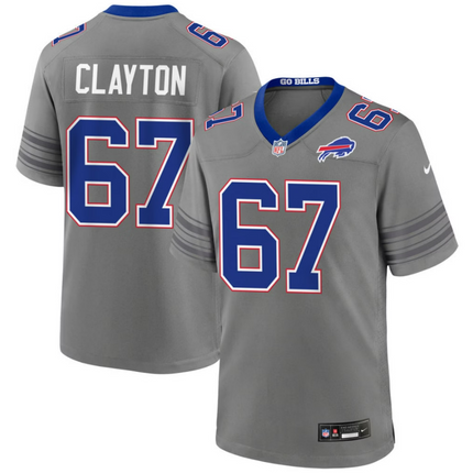 Travis Clayton Buffalo Bills 2026 City Game Jersey - Gray Nickel