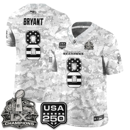 Coby Bryant Seattle Seahawks 2026 Salute to Service Edition Vapor Jersey - Arctic Camo