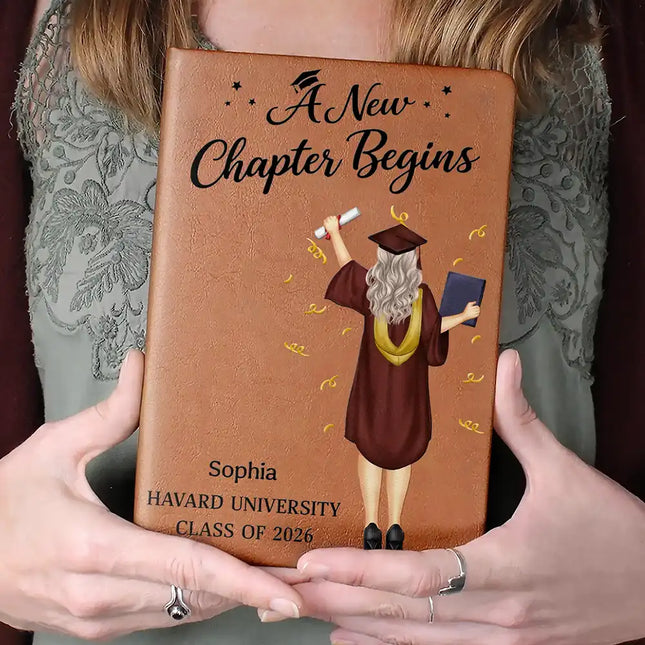 Congrats Grad You Did It - Personalized Leather Journal