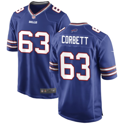 Austin Corbett Buffalo Bills 2026 Game Jersey - Royal