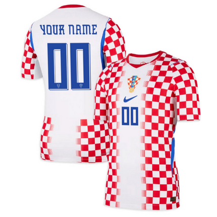 Custom Name Croatia National Team 2026 Home Jersey - Red