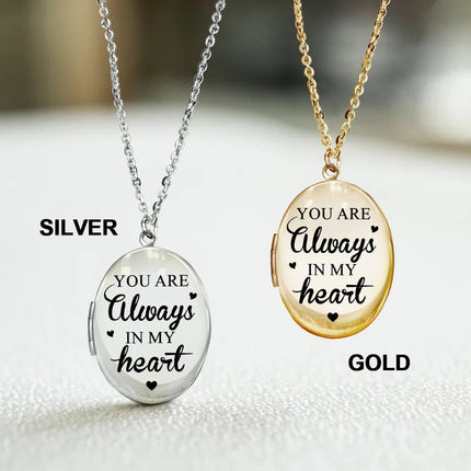 Custom Photo Graduation Walking Beside You Memorial - Personalized Locket Necklace