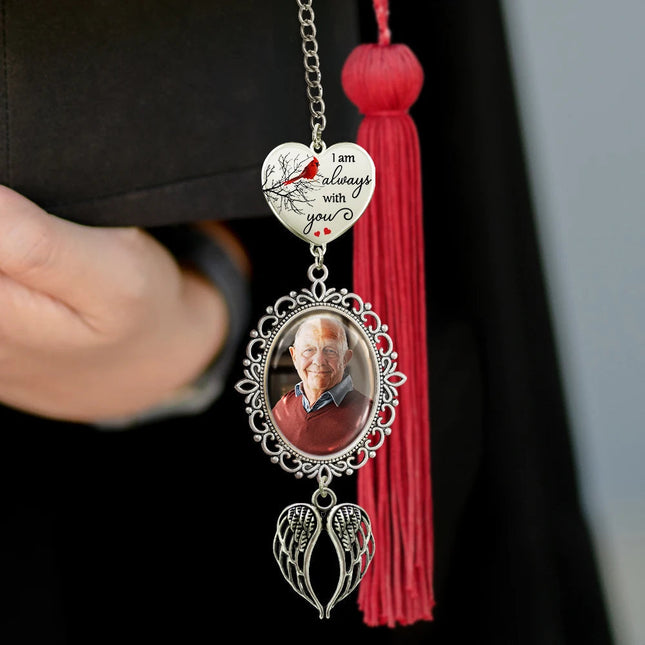 Custom Photo I'm Always With You - Personalized Graduation Tassel Charm