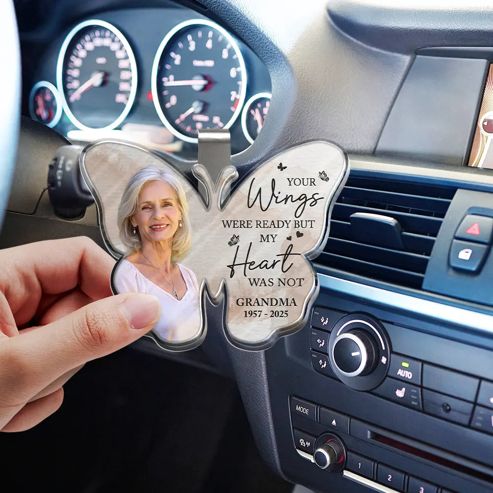 Custom Photo Memorial I Am Always With You - Personalized Custom Shaped Acrylic Car Visor Clip