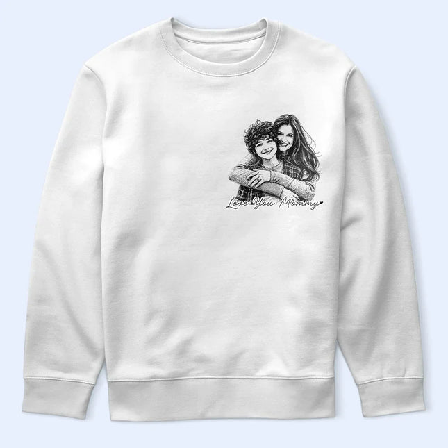 Custom Photo Pencil Sketch Best Dad Grandpa Ever Family Portrait - Personalized T Shirt