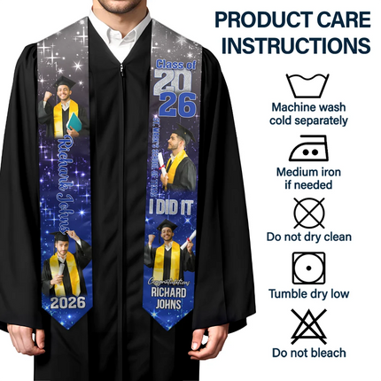 Custom Photo She Believed She Could So She Did - Personalized Stoles