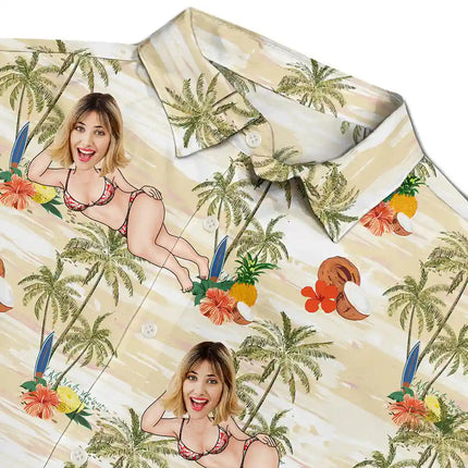 Custom Photo Tropical Sexy Pose - Personalized Hawaiian Shirt