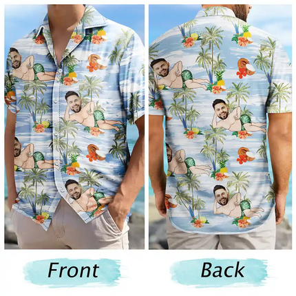 Custom Photo Tropical Sexy Pose - Personalized Hawaiian Shirt
