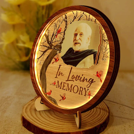 Custom Photo When You Miss Me Have No Fear - Personalized LED Light Wooden Plaque