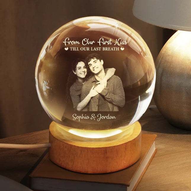 Custom Photo You And Me We Got This - Personalized Crystal Globe Lamp