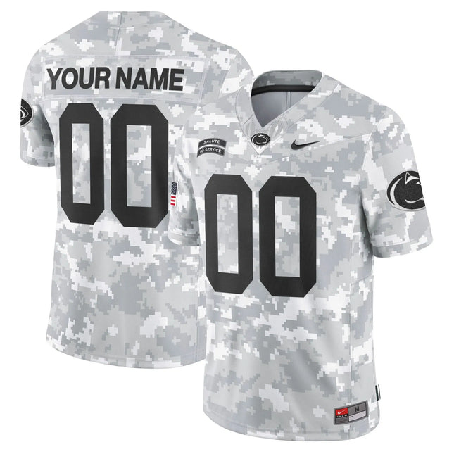 Custom Name Penn State Nittany Lions 2026 Salute to Service Vapor Limited Custom Jersey – Arctic Camo