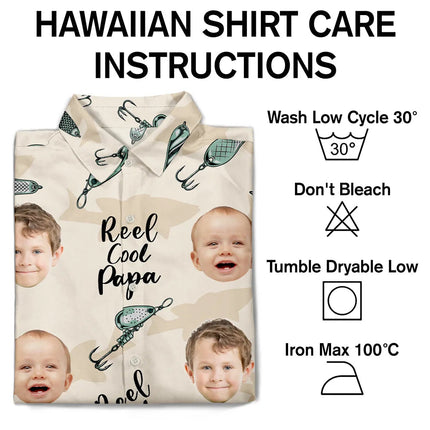Custom Photo Reel Cool Dad - Personalized Hawaiian Shirt