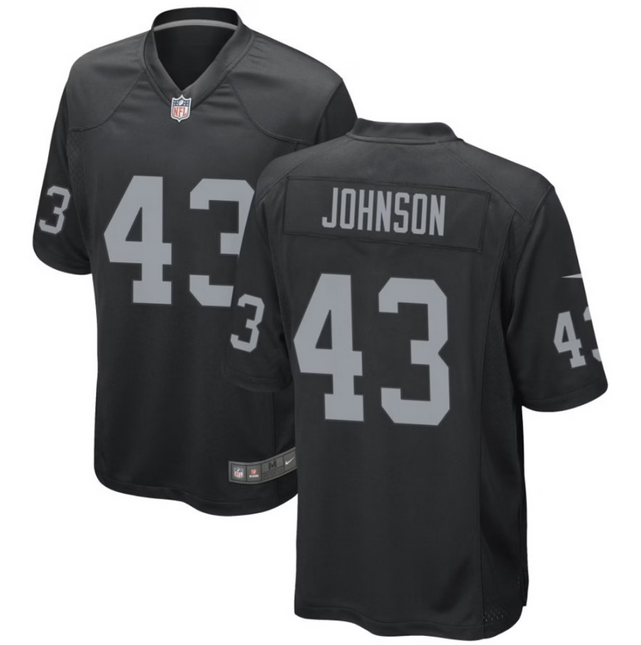 Dalton Johnson Las Vegas Raiders 2026 Game Jersey - Black