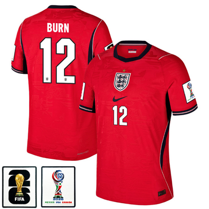 Dan Burn England National Team 2026 x World Cup Patch Away Jersey - Red