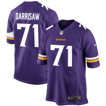 Christian Darrisaw Minnesota Vikings 2026 Game Jersey - Purple