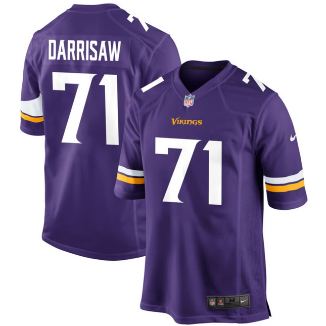 Christian Darrisaw Minnesota Vikings 2026 Game Jersey - Purple