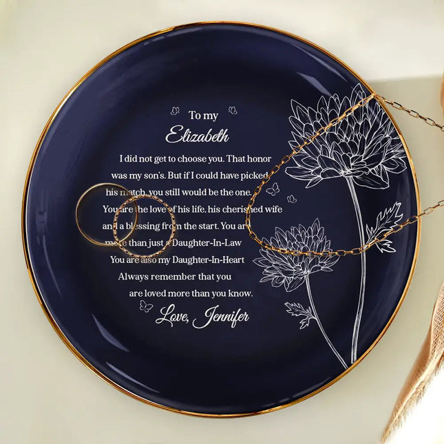 Daughter-In-Law You Are Also My Daughter-In-Heart - Personalized Ring Dish