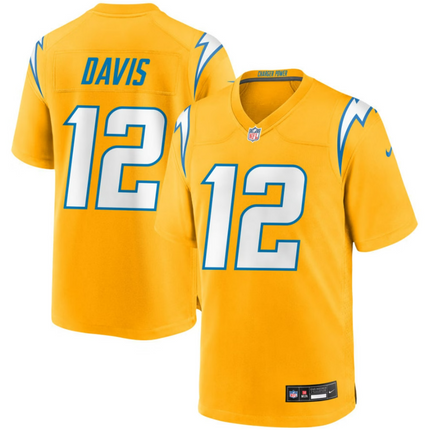 Derius Davis Los Angeles Chargers 2026 Alternate Charger Power Game Jersey - Gold