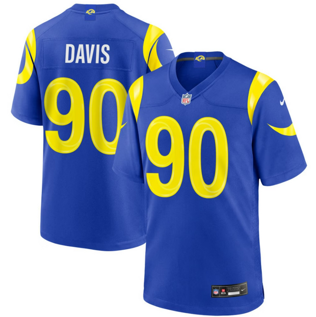 Tyler Davis Los Angeles Rams 2026 Game Jersey - Royal