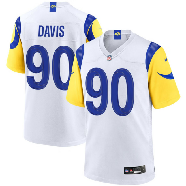 Tyler Davis Los Angeles Rams 2026 Game Jersey - White