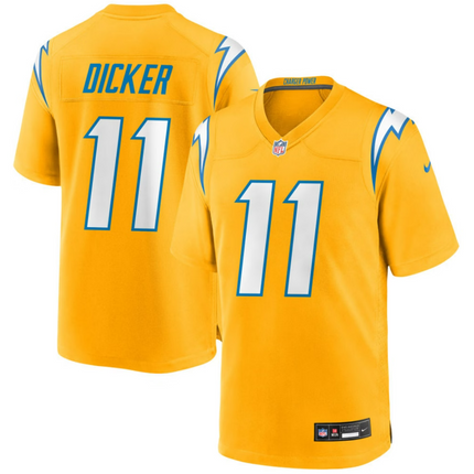 Cameron Dicker Los Angeles Chargers 2026 Alternate Charger Power Game Jersey - Gold