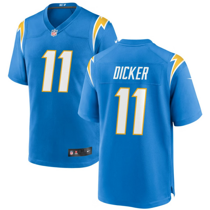 Cameron Dicker Los Angeles Chargers 2026 Game Jersey - Powder Blue