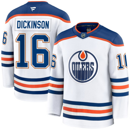 Jason Dickinson Edmonton Oilers 2026 Away Premium Jersey - White