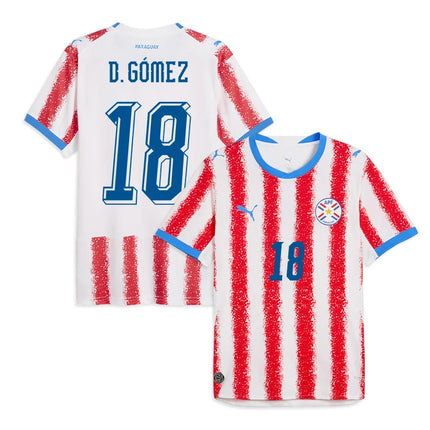 Diego Gomez Paraguay National Team 2026 Home Jersey – White/Red