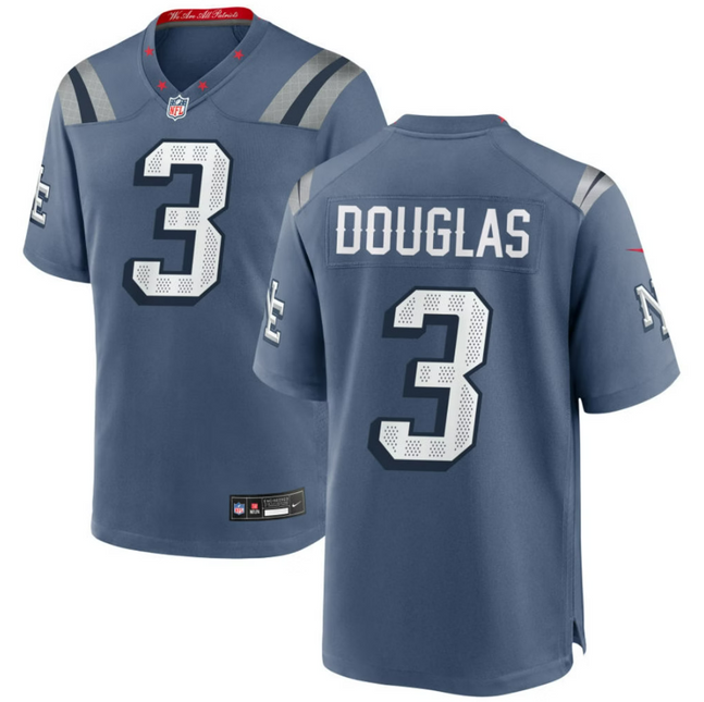 Demario Douglas New England Patriots 2026 Rivalries Collection Game Jersey - Blue