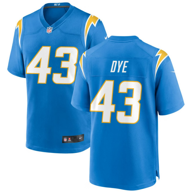 Troy Dye Los Angeles Chargers 2026 Game Jersey - Powder Blue
