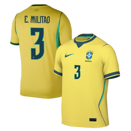 Eder Militao Brazil National Team 2026 Home Jersey - Yellow