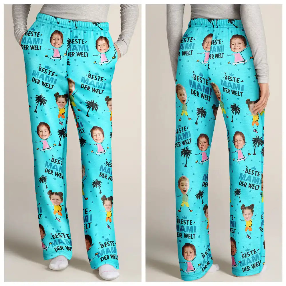 Eigenes Foto Beste Mama Oma Der Welt - Personalisierte Pyjamahose