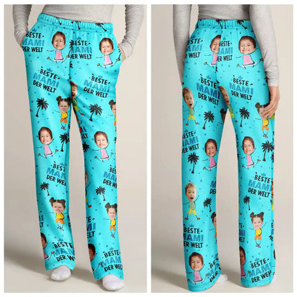 Eigenes Foto Beste Mama Oma Der Welt - Personalisierte Pyjamahose