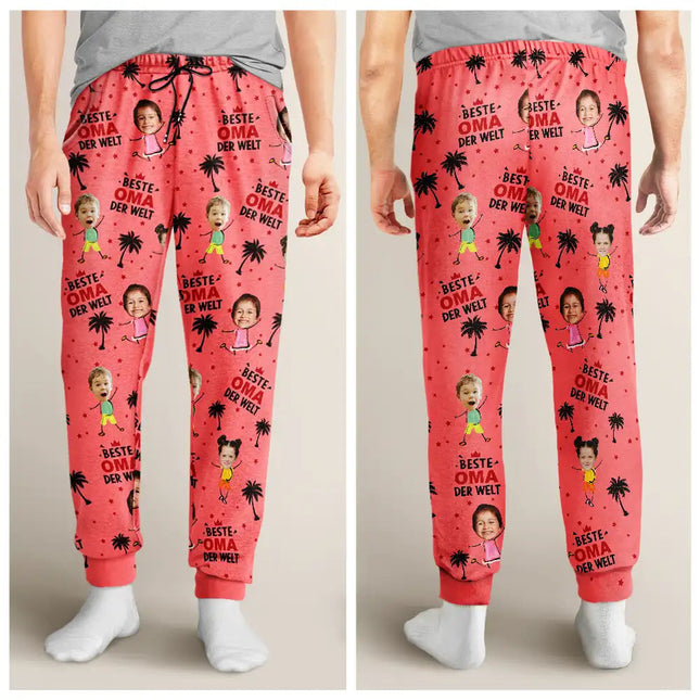 Eigenes Foto Beste Mama Oma Der Welt - Personalisierte Pyjamahose
