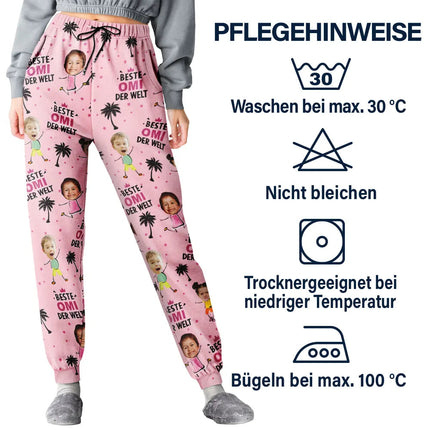 Eigenes Foto Beste Mama Oma Der Welt - Personalisierte Pyjamahose