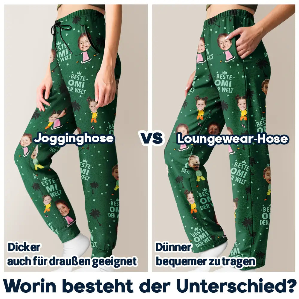 Eigenes Foto Beste Mama Oma Der Welt - Personalisierte Pyjamahose