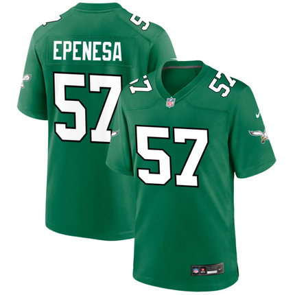 A.J. Epenesa Philadelphia Eagles 2026 Alternate Game Jersey - Kelly Green