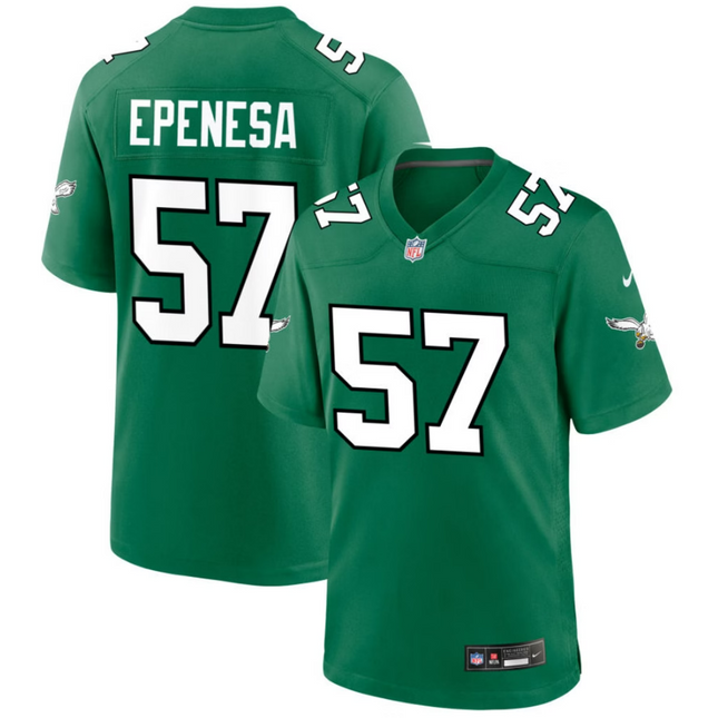 A.J. Epenesa Philadelphia Eagles 2026 Alternate Game Jersey - Kelly Green