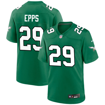 Marcus Epps Philadelphia Eagles 2026 Alternate Game Jersey - Kelly Green