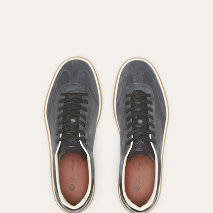 Men's Loro Piana Tennis Walk Obsidian Grey Sneakers