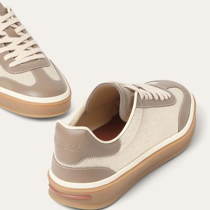 Men's Loro Piana Tennis Walk  Natural Almond Tree Sneakers