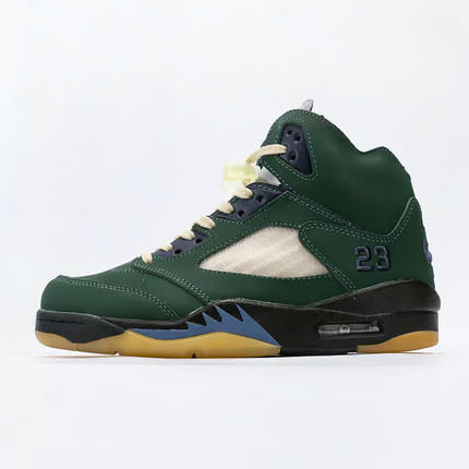 Men's A Ma Maniere x Air Jordan 5 Dark Green Shoes