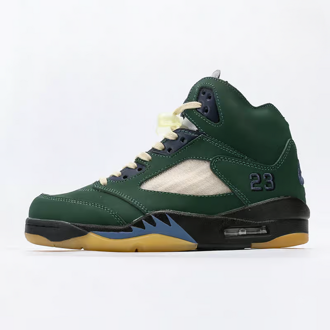 Men's A Ma Maniere x Air Jordan 5 Dark Green Shoes