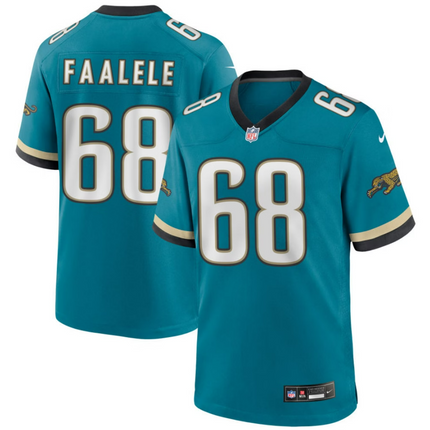 Daniel Faalele Jacksonville Jaguars 2026 Throwback Game Jersey - Teal Prowler